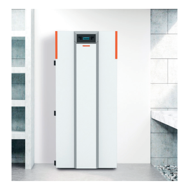 Boiler pe peleti THERMOROSSI Compact S26 GT5, dimensiuni 1370X662X845 cm, culoare argintiu