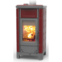 Termosoba pe lemne THERMOROSSI ARDHEA EVO5 Maiolica, dimensiuni 1171x592x642 mm, culoare bordeaux