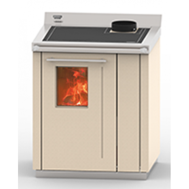 Masina de gatit pe lemne THERMOROSSI BOSKY F30 Square EVO5, dimensiuni 968x1062x712 mm, culoare beige