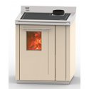 Masina de gatit pe lemne THERMOROSSI BOSKY F30 Square EVO5, dimensiuni 968x1062x712 mm, culoare beige