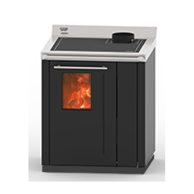 Masina de gatit pe lemne THERMOROSSI BOSKY 30 Square EVO5, dimensiuni 968x750x717 mm, culoare gri