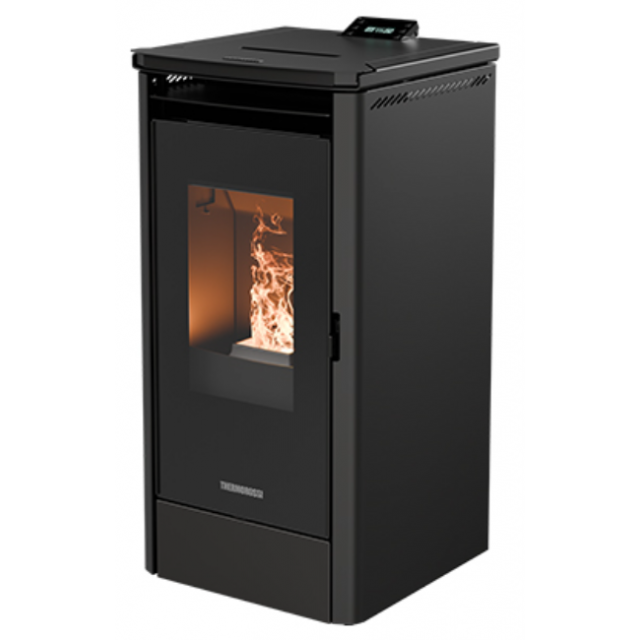 Soba ermetica pe peleti THERMOROSSI Urban, dimensiuni 903X439X467 mm, culoare negru