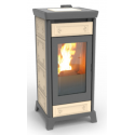 Soba ermetica pe peleti THERMOROSSI Kokkola Plus, dimensiuni 1133X521X577 mm, culoare beige