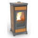 Soba ermetica pe peleti THERMOROSSI Kokkola Plus, dimensiuni 1133X521X577 mm, culoare piele