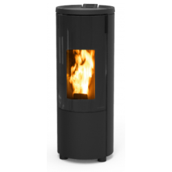 Soba pe peleti THERMOROSSI Pop 6, dimensiuni 1217X460X478 mm, culoare otel negru