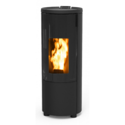 Soba pe peleti THERMOROSSI Popstar Metalcolor, dimensiuni 1284X556X587 mm, culoare negru