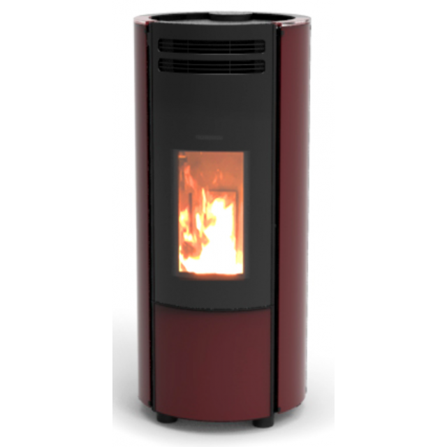 Soba pe peleti THERMOROSSI Popstar Metalcolor, dimensiuni 1284X556X587 mm, culoare bordeaux