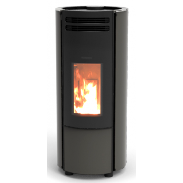 Soba pe peleti THERMOROSSI Popstar Metalcolor, dimensiuni 1284X556X587 mm, culoare gri inchis