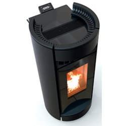 Soba pe peleti THERMOROSSI Moma Natural Air Evo, dimensiuni 1159X534X628 mm, culoare negru mat