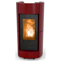 Soba pe peleti THERMOROSSI Chic Natural Plus Evo, dimensiuni 1130X565X644 mm, culoare bordeaux