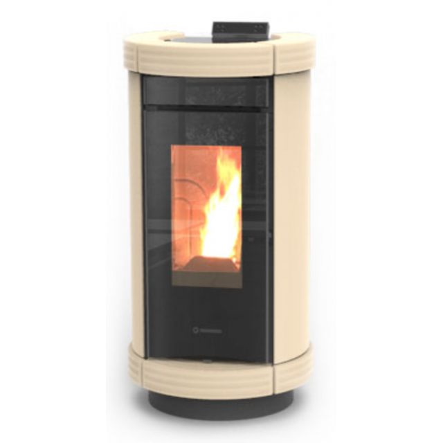 Soba pe peleti THERMOROSSI Dorica Metalcolor Air, dimensiuni 1114X560X645 mm, culoare beige