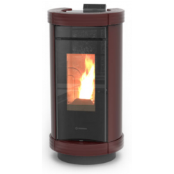 Soba pe peleti THERMOROSSI Dorica Metalcolor Plus, dimensiuni 1114X560X645 mm, culoare bordeaux