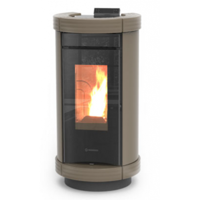 Soba pe peleti THERMOROSSI Dorica Metalcolor Plus, dimensiuni 1114X560X645 mm, culoare crem