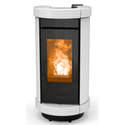 Soba pe peleti THERMOROSSI Dorica Metalcolor Natural Plus Evo, dimensiuni 1105X560X640 mm, culoare alb