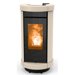 Soba pe peleti THERMOROSSI Dorica Metalcolor Natural Plus Evo, dimensiuni 1105X560X640 mm, culoare beige