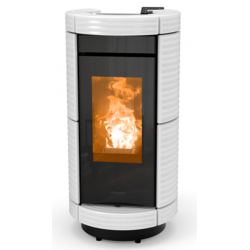 Soba pe peleti THERMOROSSI Dorica Maiolica Plus, dimensiuni 1114X560X645 mm, culoare alb