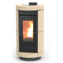 Soba pe peleti THERMOROSSI Dorica Maiolica Natural Plus Evo, dimensiuni 1105X560X640 mm, culoare beige punctat