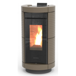 Soba pe peleti THERMOROSSI Dorica Maiolica Natural Plus Evo, dimensiuni 1105X560X640 mm, culoare crem