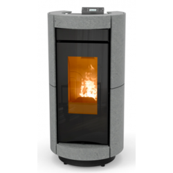 Soba pe peleti THERMOROSSI Dorica Stone Air, dimensiuni 1123X560X644 mm, culoare piatra naturala