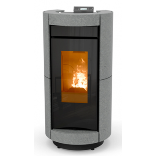 Soba pe peleti THERMOROSSI Dorica Stone Air, dimensiuni 1123X560X644 mm, culoare piatra naturala