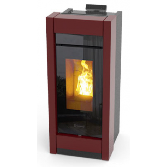 Soba pe peleti THERMOROSSI Essenza Metalcolor Air, dimensiuni 1127X518X596 mm, culoare bordeaux