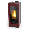 Soba pe peleti THERMOROSSI Essenza Metalcolor Air, dimensiuni 1127X518X596 mm, culoare bordeaux