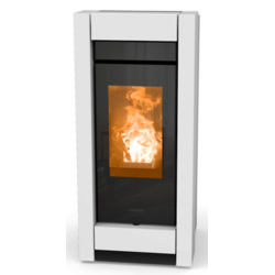 Soba pe peleti THERMOROSSI Essenza Metalcolor Natural Air Evo, dimensiuni 1132X518X596 mm, culoare alb