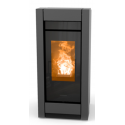 Soba pe peleti THERMOROSSI Essenza Metalcolor Natural Air Evo, dimensiuni 1132X518X596 mm, culoare gri antracit
