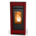 Soba pe peleti THERMOROSSI Essenza Metalcolor Natural Air Evo, dimensiuni 1132X518X596 mm, culoare bordeaux