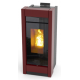 Soba pe peleti THERMOROSSI Essenza Metalcolor Plus, dimensiuni 1132X518X596 mm, culoare bordeaux
