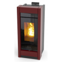 Soba pe peleti THERMOROSSI Essenza Metalcolor Plus, dimensiuni 1132X518X596 mm, culoare bordeaux