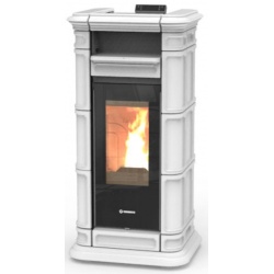 Soba pe peleti THERMOROSSI Saint Moritz Air, dimensiuni 1334X660X645 mm, culoare alb