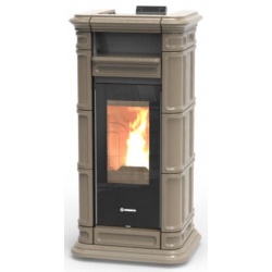 Soba pe peleti THERMOROSSI Saint Moritz Natural Air Evo, dimensiuni 1334X660X645 mm, culoare crem