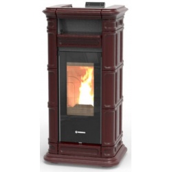 Soba pe peleti THERMOROSSI Saint Moritz Natural Plus Evo, dimensiuni 1334X660X645 mm, culoare bordeaux