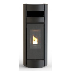 Soba pe peleti THERMOROSSI Moma Supreme Natural Air Evo, dimensiuni 1372X537X628 mm, culoare negru