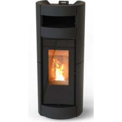 Soba pe peleti THERMOROSSI Chic Supreme Natural Air Evo, dimensiuni 1344X567X644 mm, culoare negru mat