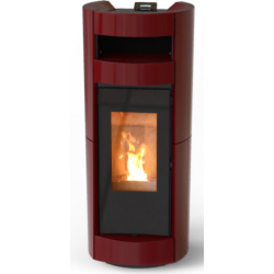 Soba pe peleti THERMOROSSI Chic Supreme Natural Plus Evo, dimensiuni 1344X567X644 mm, culoare bordeaux