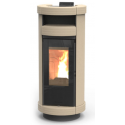 Soba pe peleti THERMOROSSI Dorica Supreme Metalcolor Natural Air Evo, dimensiuni 1317X560X641 mm, culoare beige