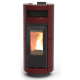 Soba pe peleti THERMOROSSI Dorica Supreme Maiolica Natural Plus Evo, dimensiuni 1318X561X640 mm, culoare bordeaux