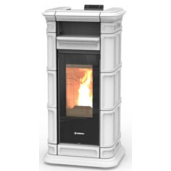 Soba pe peleti THERMOROSSI Saint Moritz Supreme Natural Air Evo, dimensiuni 1319X660X637 mm, culoare alb