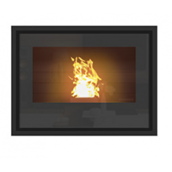 Soba pe peleti cu insertie THERMOROSSI Esprit 540, dimensiuni 534X665X450 mm, culoare negru