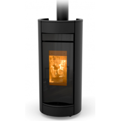 Soba pe lemne THERMOROSSI Creo Evo Wood, dimensiuni 1160X534X653 mm, culoare negru mat