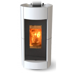 Soba pe lemne THERMOROSSI Chic Evo Wood, dimensiuni 1132X565X669 mm, culoare alb