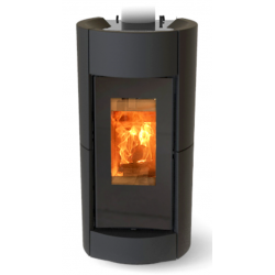 Soba pe lemne THERMOROSSI Chic Evo Wood, dimensiuni 1132X565X669 mm, culoare negru mat