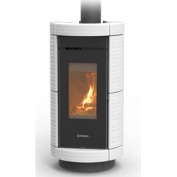 Soba pe lemne THERMOROSSI Dorica Evo Wood Maiolica, dimensiuni 1095X562X612 mm, culoare alb