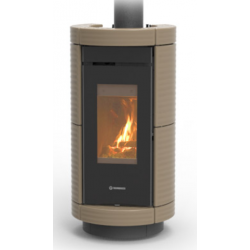 Soba pe lemne THERMOROSSI Dorica Evo Wood Maiolica, dimensiuni 1095X562X612 mm, culoare crem