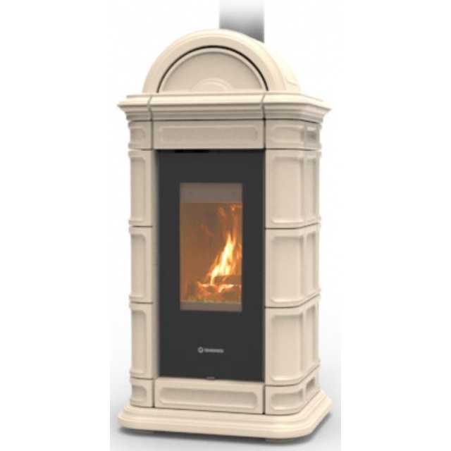 Soba pe lemne THERMOROSSI Lien Evo Wood Maiolica, dimensiuni 1323X636X660 mm, culoare bej