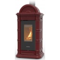 Soba pe lemne THERMOROSSI Lien Evo Wood Maiolica, dimensiuni 1323X636X660 mm, culoare bordeaux