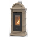 Soba pe lemne THERMOROSSI Lien Evo Wood Maiolica, dimensiuni 1323X636X660 mm, culoare crem