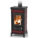 Masina de gatit pe lemne THERMOROSSI Sofia Evo Maiolica, dimensiuni 950X455X541 mm, culoare bordeaux